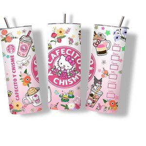 Chisme Kitty 20 oz Skinny Tumbler Stainless Steel